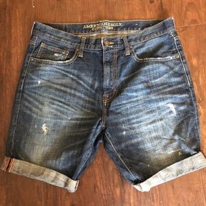 American Eagle Distressed Jean Shorts